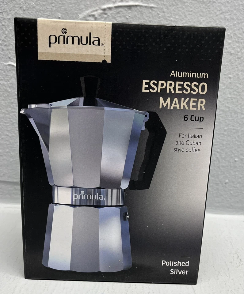Epoca Primula Express Coffee Maker Espresso Pot PES-3306 6 Cup Aluminum Stovetop