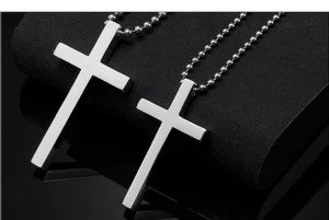 Titanium Alloy Cross Pendant Necklace EDC Anti-allergic Men Women Jewelry Gift - Picture 1 of 17