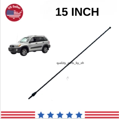 Repuesto de mástil de antena negro corto de 15" AM/FM para TOYOTA RAV4 (2001-2008) Foto 1 de 3