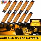 10X Amber 12V 6 LED Side Marker Indicators Lights for Truck Trailer Bus Lorry US Jeep Comanche
