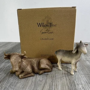 Vintage Willow Tree "Ox And Goat" Nativity Figurines, Excellent Box Susan Lordi - Picture 1 of 20
