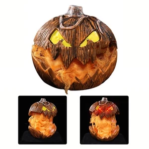Accessoire d'éclairage tête de citrouille effrayant gonflable Halloween pour f - Picture 1 of 12