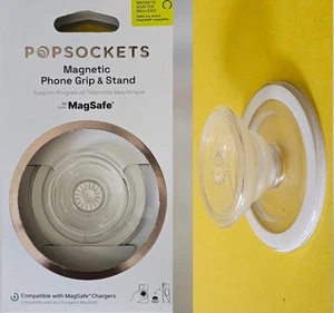 Empuñadura y soporte magnético MagSafe para teléfono PopSockets para iPhone - redondo transparente - Imagen 1 de 3