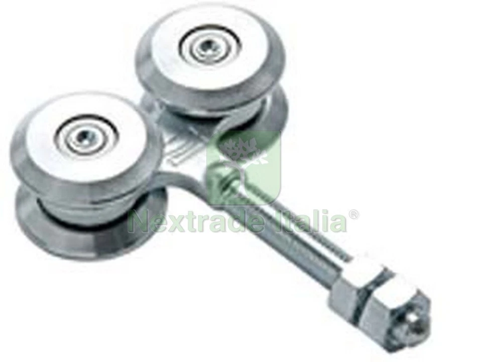 2PZ CARRELLO A 4 RUOTE CON CUSCINETTO MEDIO SCORREVOLE ART. 4C MM.127X22: - Immagine 1 di 1