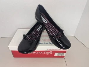 American Eagle Emily schwarze Damen-Lackballerinas Größe 11 M - Bild 1 von 9