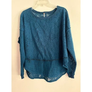 Free People Oversized Brushed Lace Tunic Top - Picture 1 of 7