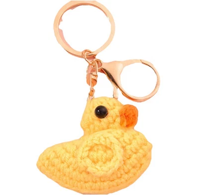 "Llavero de patito amarillo ganchillo JEEP pato goma patito 3"" x 3"" bolso encanto" Foto 1 de 4