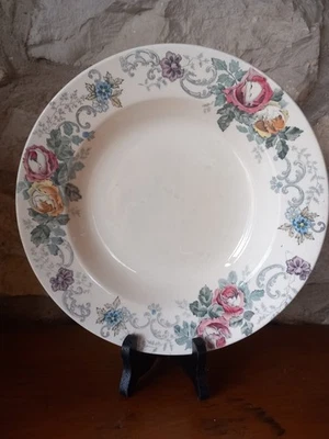  Assiette creuse terre de fer polychrome Printanier Bourgeois Choisy Le Roi - Photo 1/4