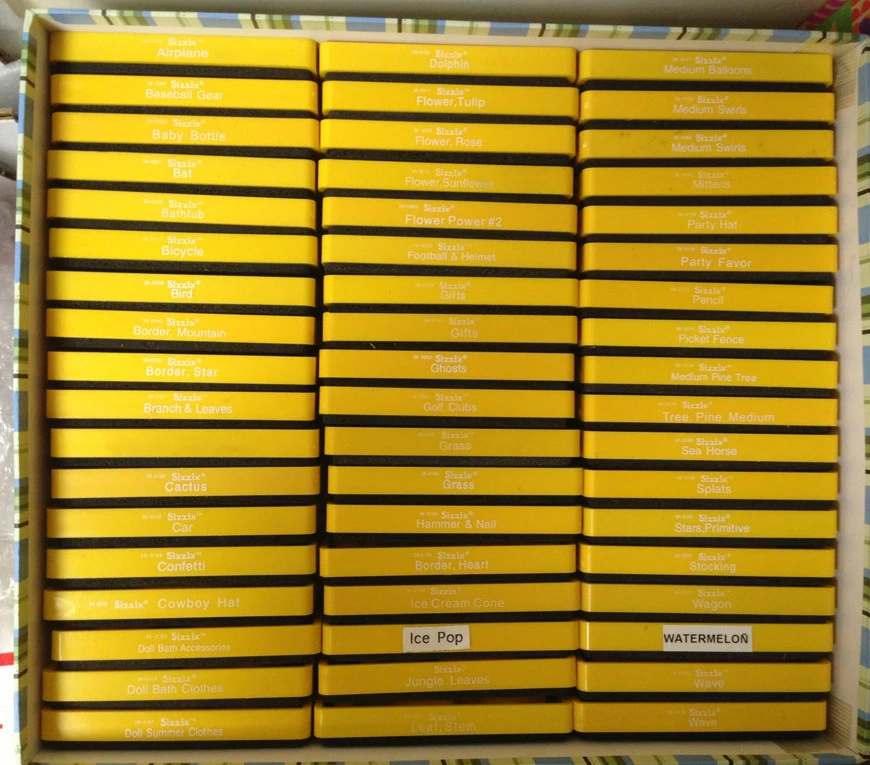 Choice Sizzix Original Medium YELLOW Dies You Pick Lot Die Cut Set Cuttlebug - Image 1 of 1