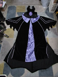 Disney Store Vintage Maleficent Costume Robe Size L Adult One Piece Plush Velour - Picture 1 of 8