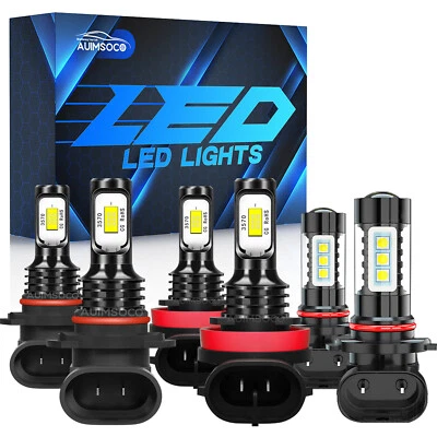 for 2016 2017 2018 Dodge RAM 1500 2500 3500 Led LightBulb Hi/Lo+ Fog light Bulbs - Image 1 of 4