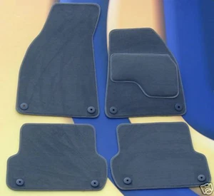 Car Mats for AUDI A4 2002-2008 MID GREY QUALITY TUFTED  CARPET WITH 8 X CLIPS - Picture 1 of 3