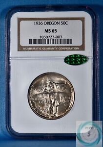 1936 Oregon Trail 50c NGC MS65 CAC Endorsed - Consistent Copper Bronze Tones