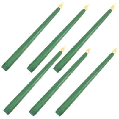 6 Flameless Taper Candles with Remote, 9.6" Real Wax Battery Operated Candles - Image 1 of 4