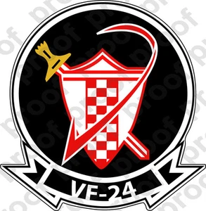 PEGATINA USN VF 24 ESCUADRÓN DE COMBATE DAMAS ROJAS - Imagen 1 de 2