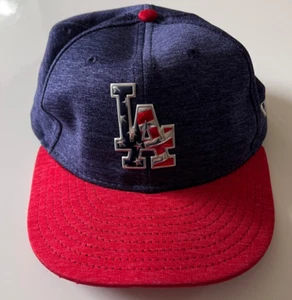 New Era 59Fifty La Dodgers Navy Blue/Red Cap Mütze 7-3/8 Exclusive For MLB Players - Bild 1 von 8
