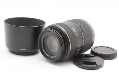 Exc Panasonic Lumix G Vario H-FS045200 Lens 45-200mm f4-5.6 Black w/Hood 459 - Image 1 of 4