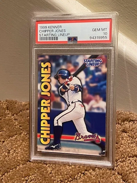 1999 Kenner Starting Lineup Chipper Jones PSA 10 Card POP 1 Braves NEW CASE - Image 1 of 1