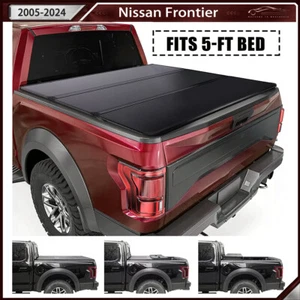 Tri-Fold Upper Truck Cover 5FT Hard Bed For 2005-2024 Nissan Frontier - Picture 1 of 15