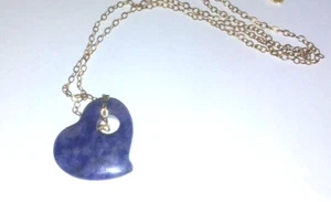 Lapis Pendant 18kt yellow gold vermeil on 925 Sterling Silver 18" chain USA new - Picture 1 of 11