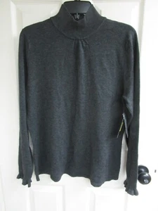 NEW WITH TAGS * DILLARD'S * INVESTMENTS * GRAY * LONG SLEEVE * TURTLENECK * XL * - Picture 1 of 4