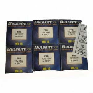 6-Pack BULBRITE XP FRB 12V 35W UV STOP MR-16 N.SPOT - Picture 1 of 2