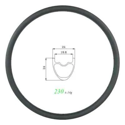 26er MTB XC Clincher Tubeless Carbon Rim 24H 28H 32H 36H Mountain Bike Wheels - Image 1 of 4