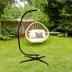 Hammock C Stand Solid Steel Construction For Hanging Air Porch Swing Chair - Picture 1 of 7