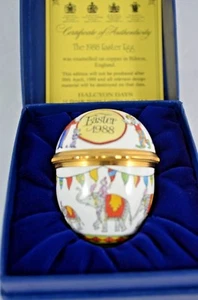 HALCYON DAYS EMAILLE BOX - OSTERN 1988 - ELEFANTEN - Bild 1 von 4