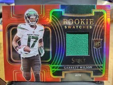 2022 Select Garret Wilson Rookie Prizm Patch Card! Sp! New York Jets