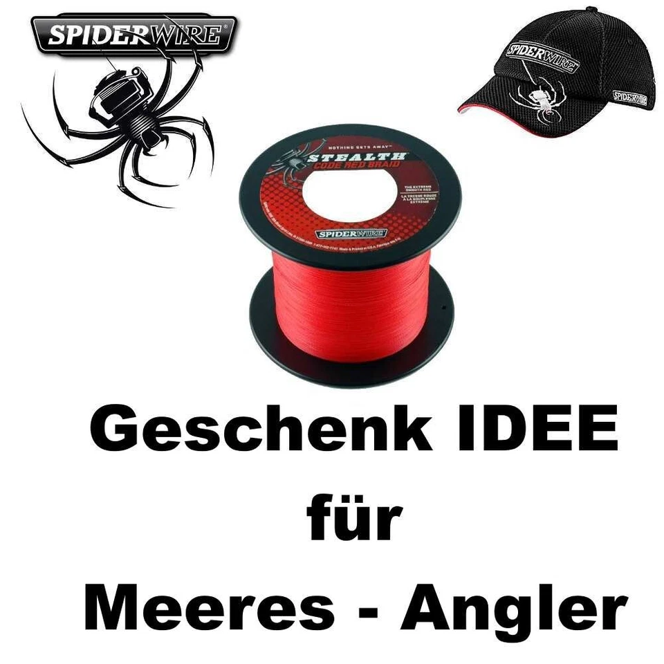 400m 30er SPIDERWIRE Code Red + Basecap - Bild 1 von 1