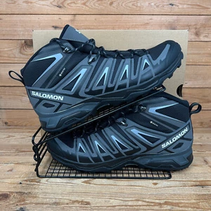 Salomon Boots Mens Size UK 10.5 X Ultra Pioneer Mid GTX Black Hiking Waterproof - Picture 1 of 12