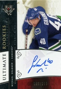 2009-10 MICHAEL GRABNER COYOTES / CANUCKS ULTIMATE ROOKIE AUTOGRAPH 55 / 299 !! - Picture 1 of 1