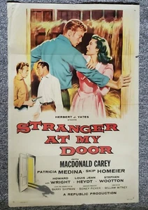 Póster original de 1 hoja Stranger at My Door 1956 Witney Macdonald Carey Western - Imagen 1 de 1