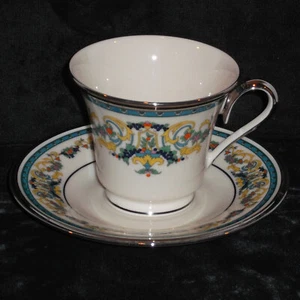 RARE! DISCONTINUED LENOX CHINA FAIR LADY PATTERN CUP AND SAUCER NEW - Picture 1 of 12