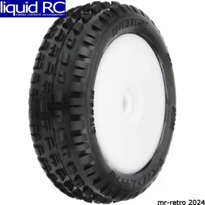 Pro-Line 829813 Wedge Carpet Tires Mounted White Mini-B Front - Image 1 of 2