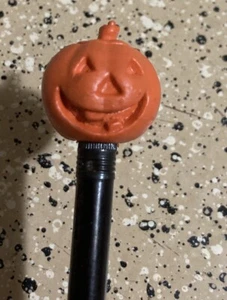 DIENER 1987 PUMPKIN ERASER JACK O LANTERN TOP VINTAGE WOOD ADVERTISING PENCILS - Picture 1 of 3