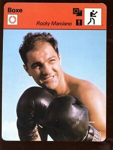 1977 Sportscaster French Boxing Card Rocky Marciano EX+