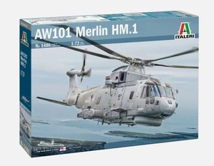 ITALERI 1:72 KIT ELICOTTERO AGUSTA  WESTLAND AW101 MERLIN HM.1 31,6 cm  ART 1486 - Foto 1 di 1