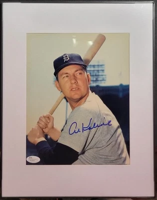 AL KALINE SIGNED AUTOGRAPHED FRAMED VINTAGE 8X10 PHOTO DETROIT TIGERS HOF JSA  - Image 1 of 3