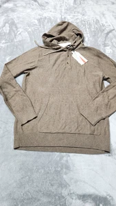 Hawker Rye Herren Medium beige Baumwolle Nylon Pullover Knopfleiste Hoodie neu mit Etikett - Bild 1 von 8