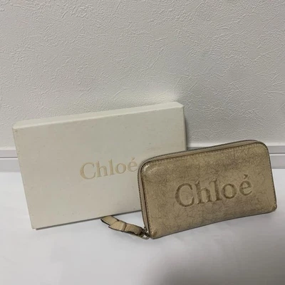 Cartera Chloe Mujer Redonda Cremallera Logo Cuero Liso En Caja Edición Limitada Muy Buen Estado Ra Foto 1 de 4