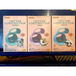 BRIX Critter Construction Set of 3 – Mouse Corgi Sheep w/ Carriers – NEW! - Picture 1 of 2