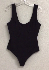 Lovers + Friends NWT Tank Bodysuit Black Basic Capsule Wardrobe Size Large - Picture 1 of 10