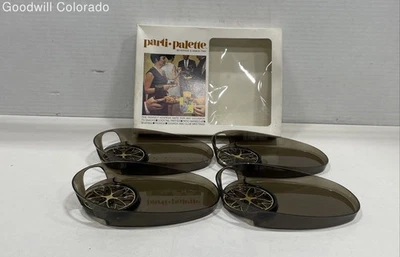 Vintage Parti-Palette Beverage & Snack Trays 4pc Set - Image 1 of 4