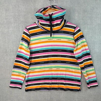 Chaps Ralph Lauren Sweater Medium Serape Striped Knit Cowl Southwest Pullover - Image 1 of 4