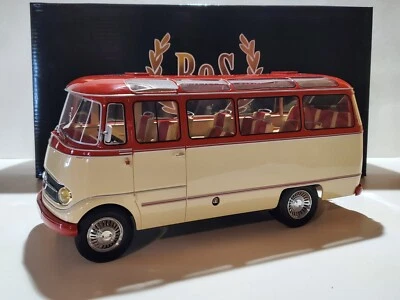 BOS Models 1957 Mercedes-Benz O 319 Reisebus Coach Bus 1:18 Scale Resin Car Red - Image 1 of 4