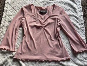 Y2k pink shimmer top usa Connected Petite medium - Picture 1 of 11