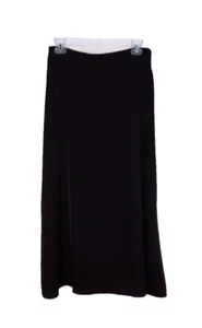 Dazy Less Skirt L Black Dress Casual Bias Cut Fit Flare Satin Midi Boot Length - Picture 1 of 3