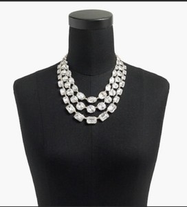 J.Crew THREE-LAYER CRYSTAL STATEMENT NECKLACE NWT